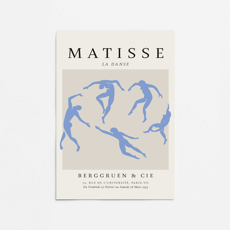 «La Danse in Blue Matisse», reproduction d'affiche, H 10 po x l 8 po x P 0,1 po, Ne s’applique pas