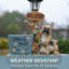 Statue d'extérieur d'extérieur famille de bouledogue français
