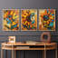 Floral Study  Series  CLXIII  -Set Of 3 Framed Giclee Prints -Ready to Hang-227531793-227531798