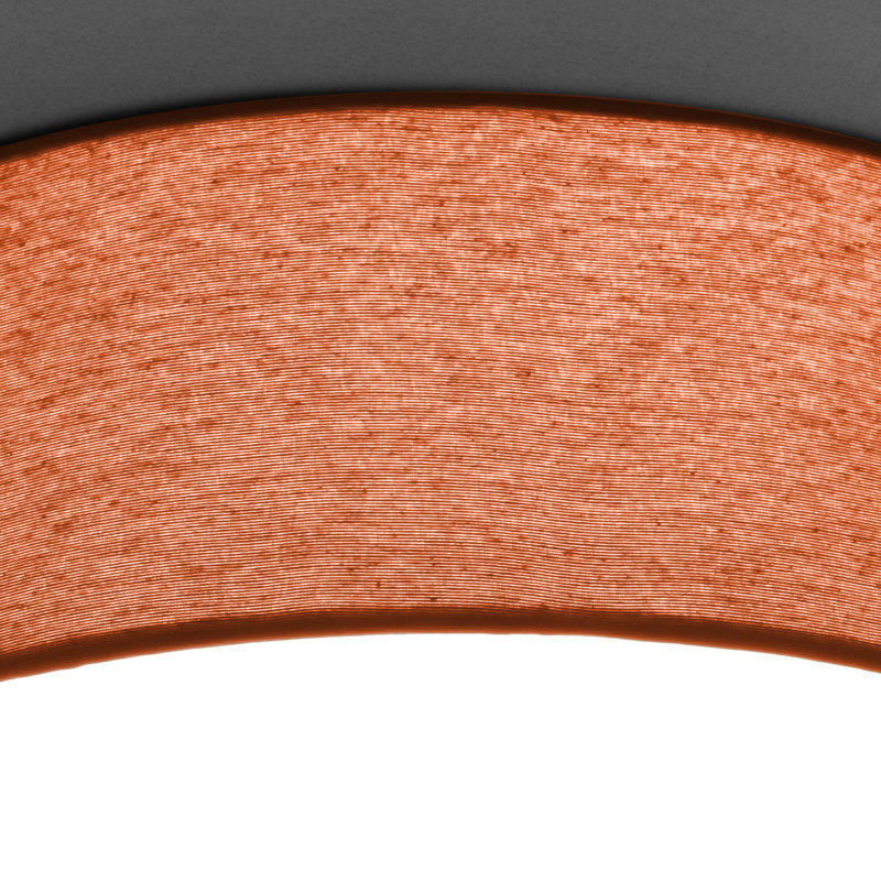 Parvin Fabric Flush Mount, 13cm H x 51cm W x 51cm D, Orange