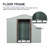 8Ft X 4Ft Outdoor Metal Storage Shed With Metal Foundation-124152491