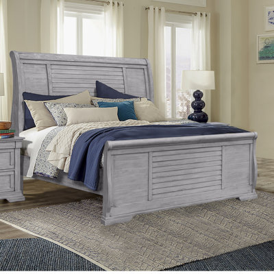 Rodolph Solid Wood Sleigh Bed -  Red Barrel Studio®, 9A9536BE3BB14FBC8F70B86C3E108296