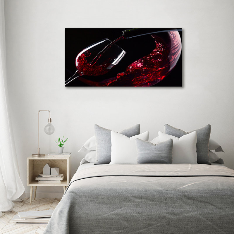 Red Wine - No Frame Print, Canvas, 70cm H x 140cm W