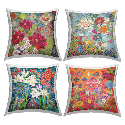 Ensemble de coussins d'extérieur 4 pièces Vivid