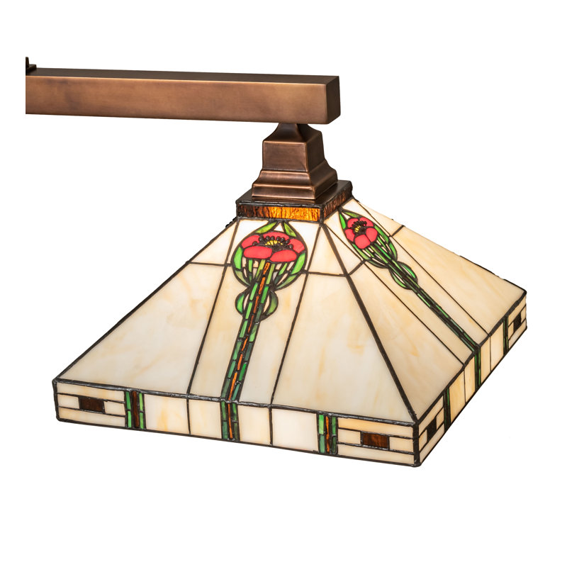 38.5" Long Parker Poppy 2 Light Island Pendant, Light Brown