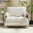 Chenille Upholstered Convertible Chair-87112326