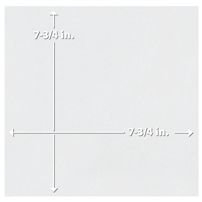 Twenties 8" x 8" Ceramic Concrete Look Wall & Floor Tile, White