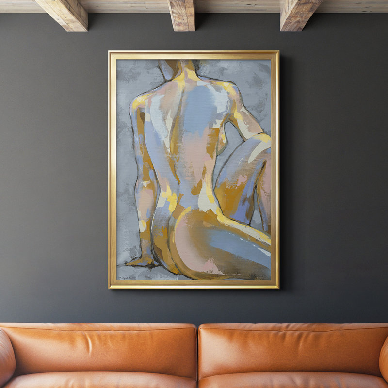 Gray Maiden II, reproduction d'art encadrée, Or, H 24,5 po x l 18,5 po x P 1,25 po