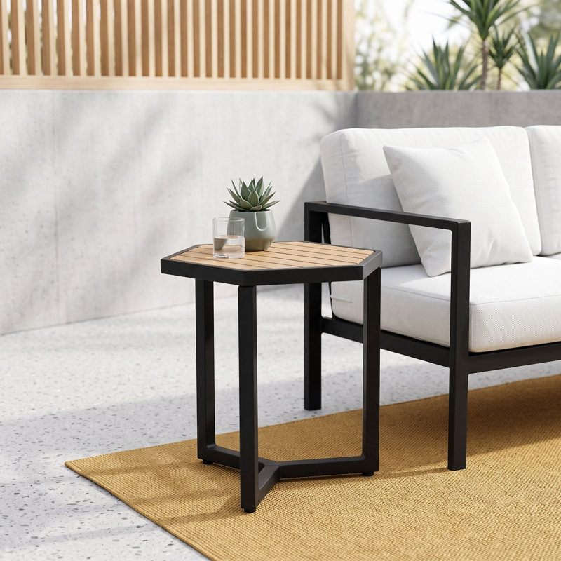 Table d'appoint d'extérieur avec pieds