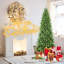 Sapin de Noël fin et élancé de 2,74 m (9 pi) avec charnières, 2152 branches en PE+PVC et support métallique stable-267623039