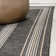 Argo Classic Nautical Mitre Stripe Reversible Machine-Washable Black/Cream Indoor/Outdoor Rug