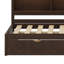Lit de jour moderne avec lumières DEL, ports de chargement USB, tablettes de rangement et tiroirs-376845627