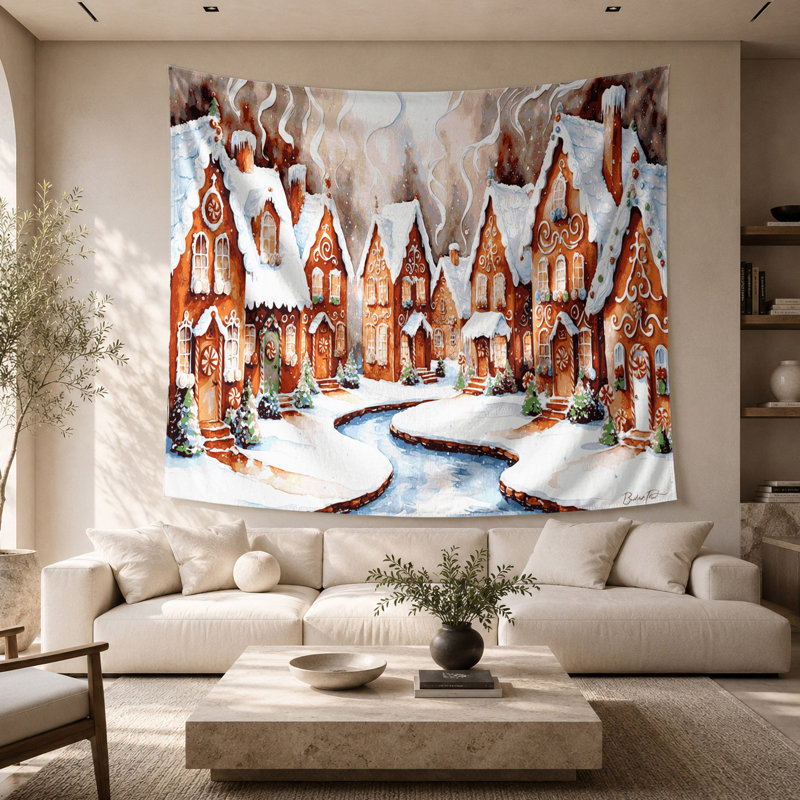 Tapisserie murale Desserts Gingerbread house, 26 po x 36 po