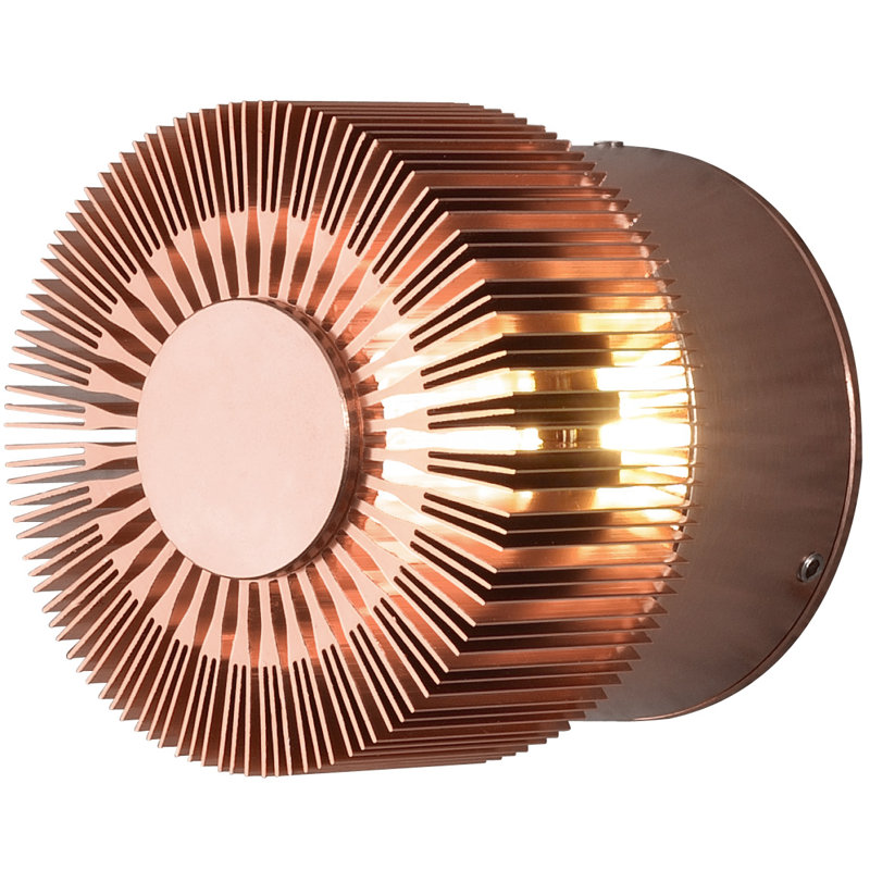 Monza 9cm H Integrated LED Outdoor Sconce, Anodised copper