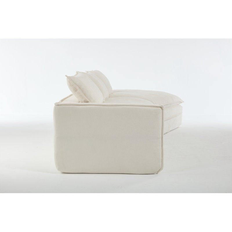 Modern Minimalist Modular Sectional Sofa, Upholstered Cloud Couch With Deep Seats