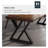 Natural Edge Solid Wood Desk with Thickened Iron Legs-154359871