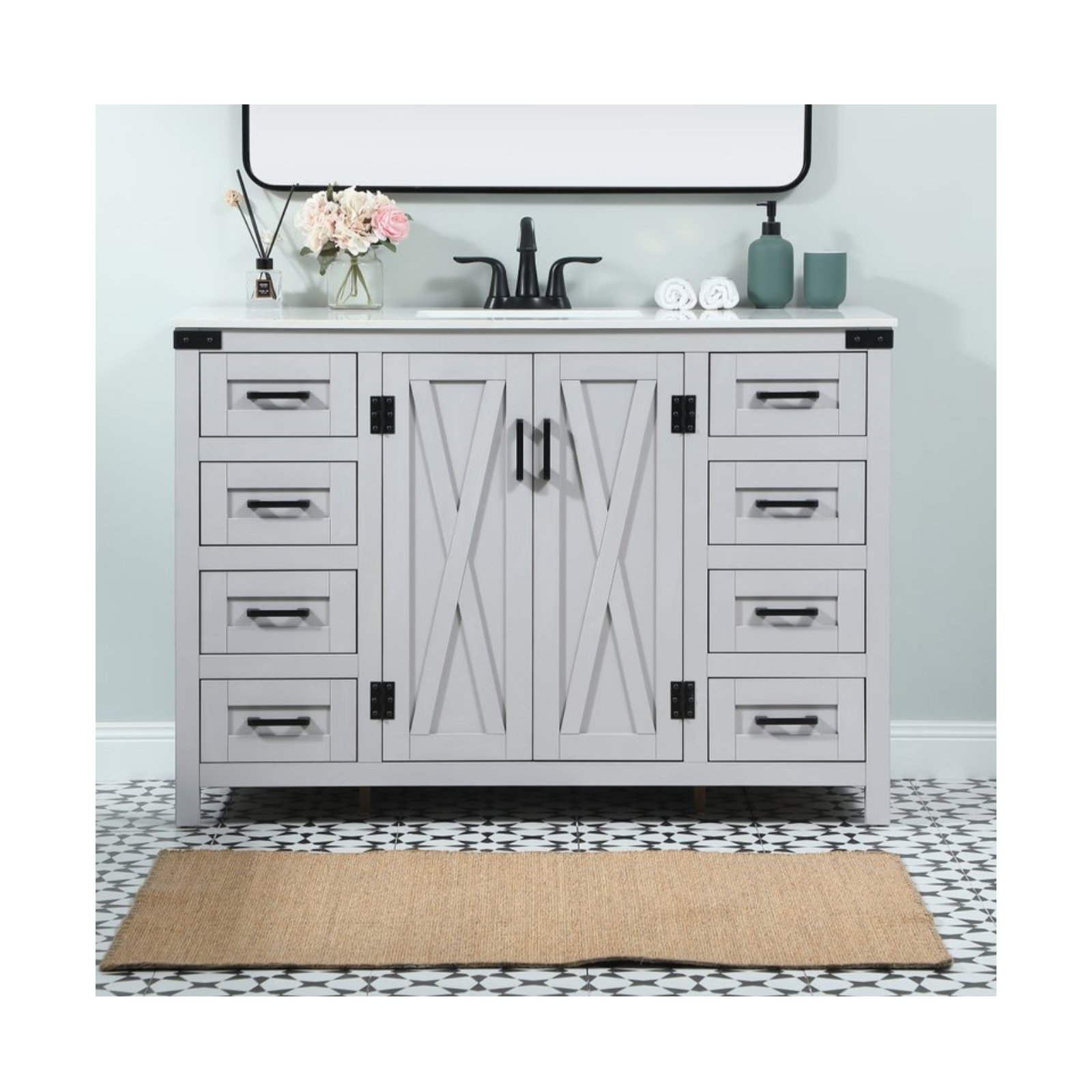 Slayton 48'' Single Bathroom Vanity, Gray