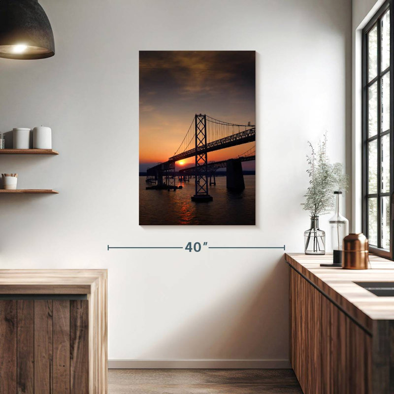Lilie Chesapeake Bay Bridge, crépuscule, H 39 po x l 26 po