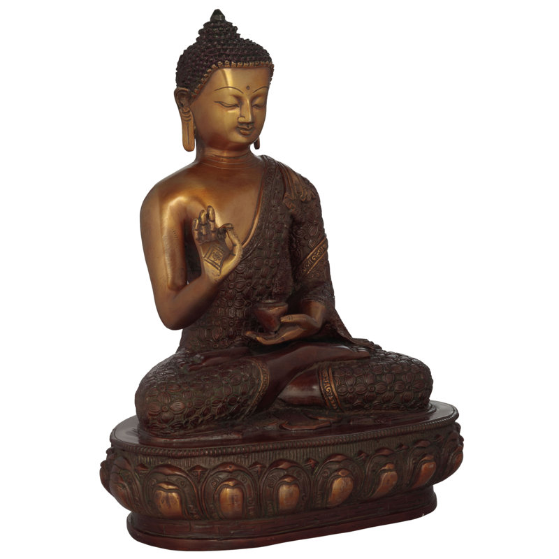 Statue de Bouddha bénissant, Brun