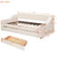 Lit de jour simple rembourré beige avec rangement pour accoudoirs et taille de port et fabrication-1043844885