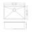 32x19 inch  Undermount Kitchen Sink 16 Gauge Stainless Steel Single Bowl Kitchen Sink Gunmetal