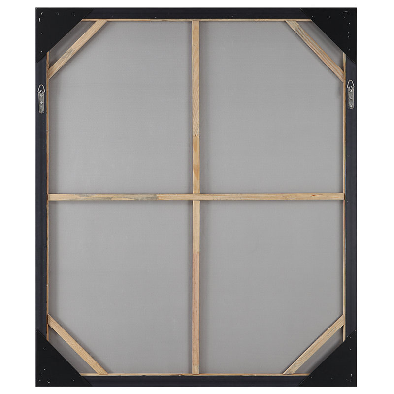 Mountain Mist Abstract Canvas with Satin Black Frame