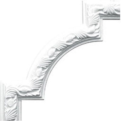 12 3/4"W x 12 3/4"H Milton Running Leaf Panel Moulding Corner