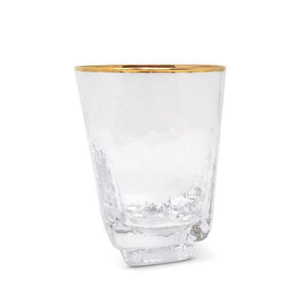 Hammered 8 oz. Glassware Set (Set of 4) Everly Quinn