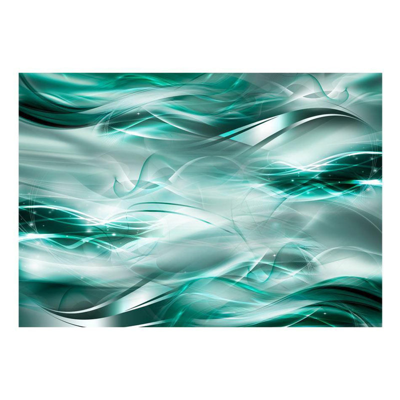 Murale Peel & Stick Glam - Océan turquoise, L 110 po x l 154 po