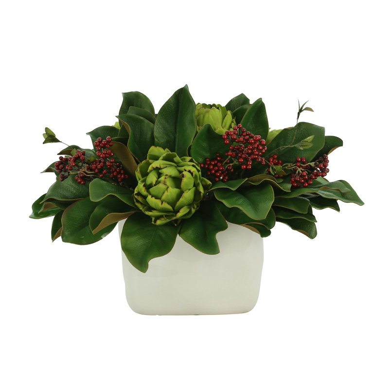 Magnolia Holiday Floral Arrangement