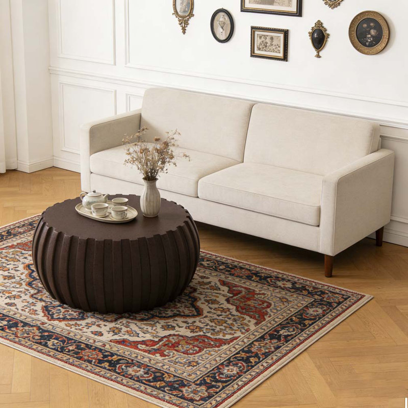 Table basse moderne imperméable 35,43 po, Brun