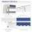 13' X 8' Retractable Awning. Patio Awnings. Sunshade Shelter W/ Manual Crank Handle. Uv & Water-Resistant Fabric And Aluminum Frame For Deck. Balcony. Yard. Dark Blue-2038010395-2038010389