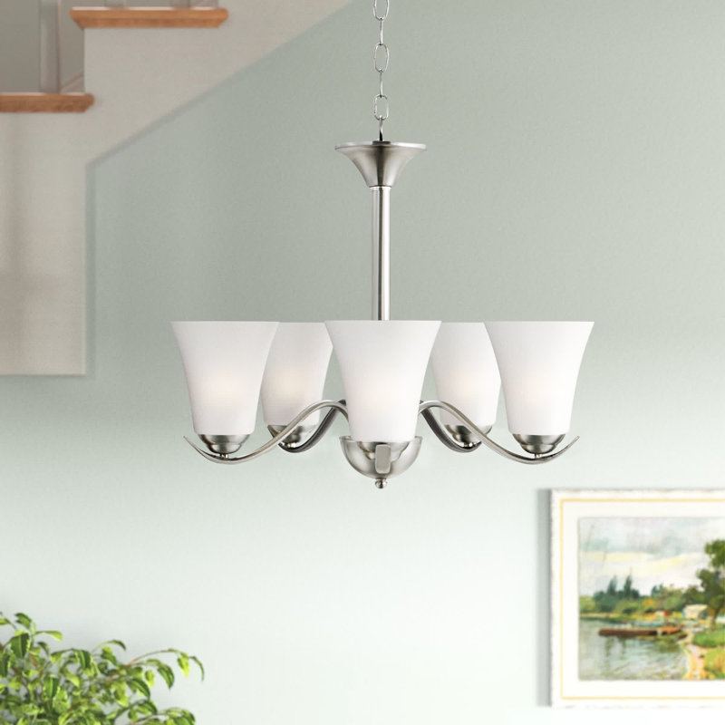 Lavalley 5 - Light Dimmable Chandelier, Satin Nickel