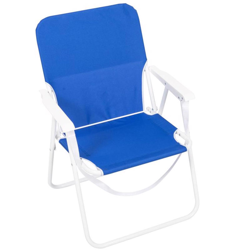 Chaise de plage bleue à 1 position Wave Beach
