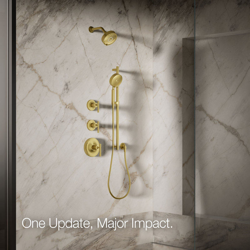 Purist 1.75 GPM Full/Standard Fixed Shower Head, Vibrant Brushed Moderne Brass
