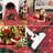 Christmas Rug Snow Reindeer Area Rugs for Living Room Washable Rug for Home Decor Non Slip Carpet Red 6*9Ft-133942247