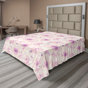 Rose doux / motif floral mauve pâle