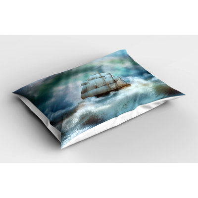 Narwhal Polyester Toile Sham Set