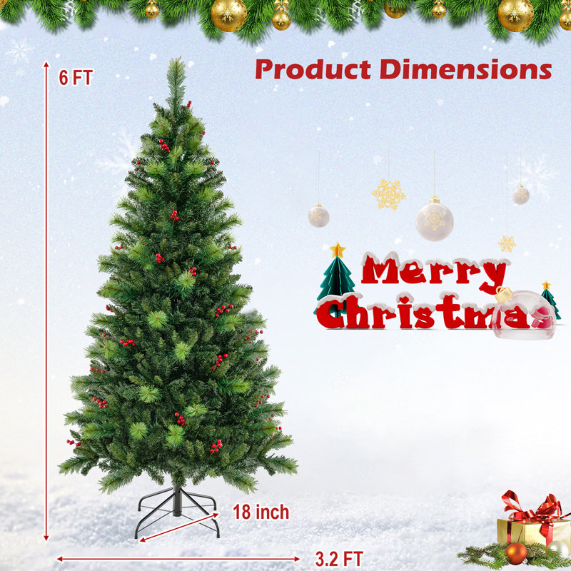 Lighted Christmas Tree, 6'