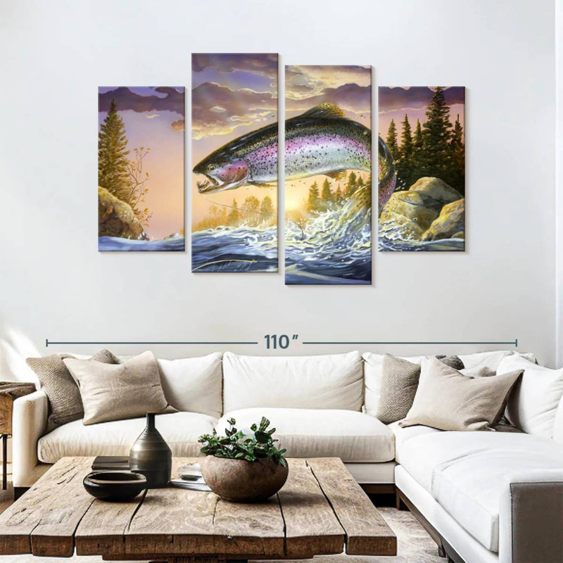 Senne Mighty Trout, 54" H x 84" W