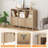 Guinna 6-Cube 3-Door Wood Bookcase-246873507