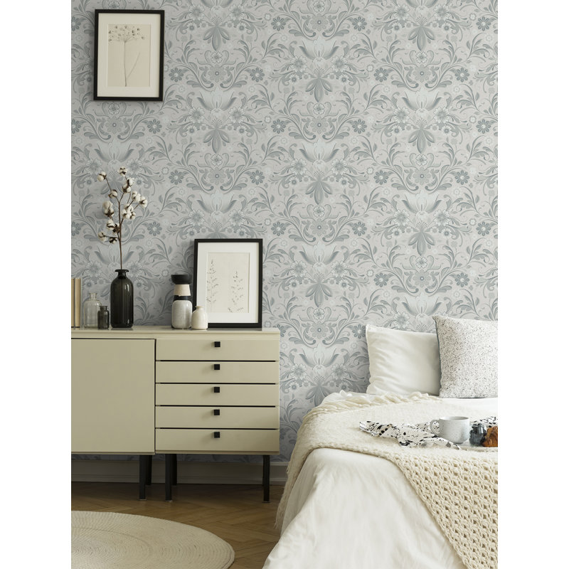Rouleau de papier peint L 33 pi x l 20,9 po Toddy, Gris clair