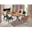 Lindahl Teak Solid Wood Top Metal Base Dining Table-398448163-397939977