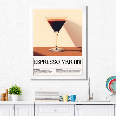 «Straight Up Espresso Martini», impression d'art mural