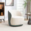 Fauteuil demi-tonneau pivotant en velours Stith-95119118