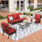 Outdoor Patio Conversation Set With Cushions-106872506