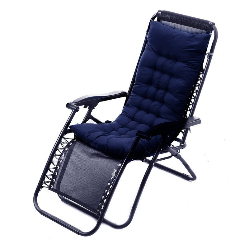 Indoor Outdoor Seat/Back Cushion, Navy, 8cm H x 125cm W x 48cm D