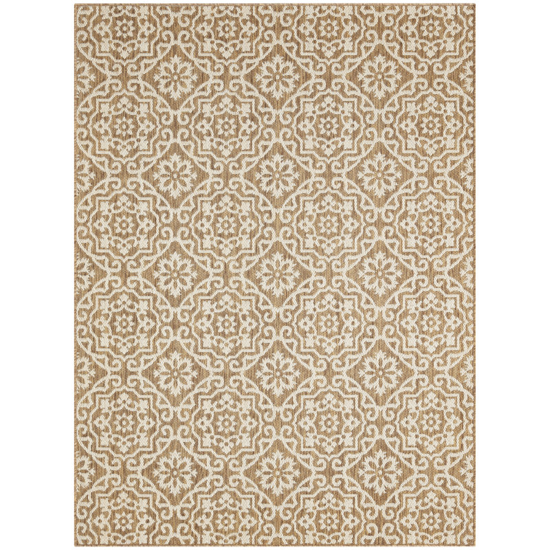 Nicole Miller New York Patio Country Danica Geometric Indoor/Outdoor Area Rug, Rectangle 7'9" x 10'2", Brown/Beige