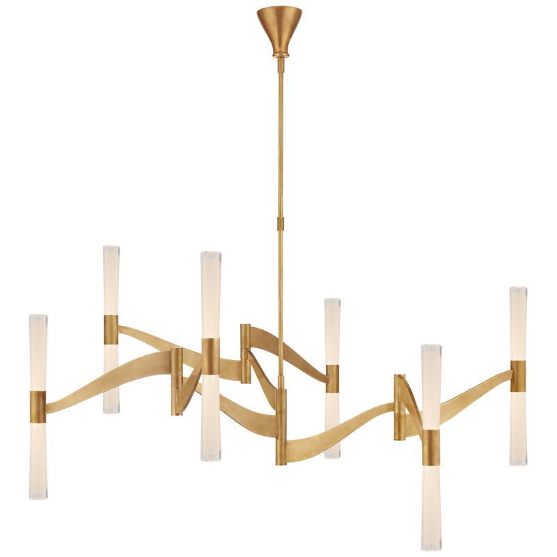 AERIN Brenta Grande Chandelier, Hand-Rubbed Antique Brass