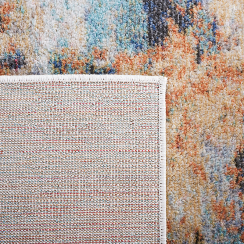 Phoenix 500 Performance Abstract Rug, Square 6'7"